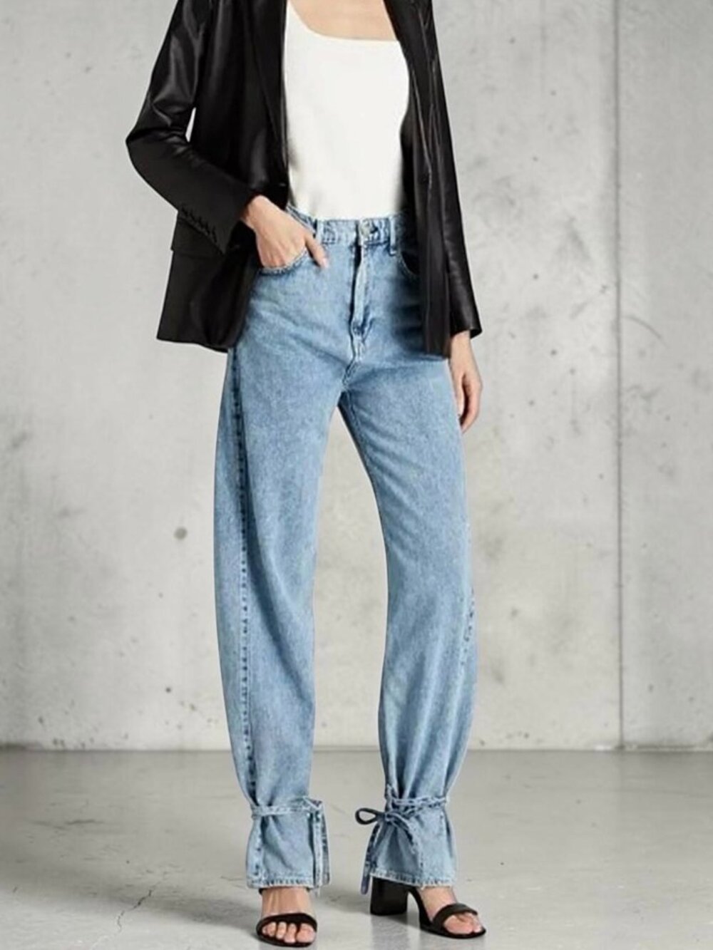 Rag and Bone Splice Barrel Leg Jeans Alisha Wash 26 High Waist
